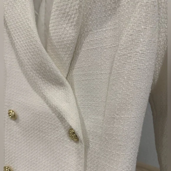 TRENDY LONG SLEEVE DOUBLE
BREASTED BLAZER MINI
DRESS - WHITE - Picture 10 of 17